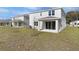 Rear view of house showing patio and yard at 4236 Sawtooth Ct, Tavares, FL 32778