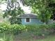 Back exterior view of a light blue single story home at 1632 N Fullers Cross Rd, Winter Garden, FL 34787