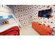 bedroom with bunk beds and Mickey Mouse theme at 5144 Adelaide Dr, Kissimmee, FL 34746