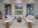 Elegant community lounge with curved sofas and modern decor at 5006 Sunfalls Ave, Saint Cloud, FL 34772