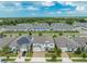 Aerial view of neighborhood with homes and solar panels at 2867 Matera Dr, St Cloud, FL 34771