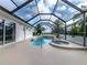 Inviting heated pool and spa with covered lanai at 7978 Magnolia Bend Ct, Kissimmee, FL 34747