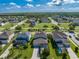 Aerial view of houses with pools in a residential area at 2662 Trafalgar Blvd, Kissimmee, FL 34758