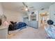 Bedroom with a queen bed and plenty of closet space at 2662 Trafalgar Blvd, Kissimmee, FL 34758