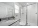 Clean bathroom with walk-in shower and vanity at 8963 Amelia Downs Trl, Kissimmee, FL 34747