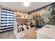 bedroom with a bunk bed and pirate mural at 8963 Amelia Downs Trl, Kissimmee, FL 34747