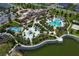 Aerial view of community pool and recreation area at 8963 Amelia Downs Trl, Kissimmee, FL 34747