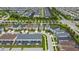 Aerial view showing the home's location and proximity to neighboring houses at 8963 Amelia Downs Trl, Kissimmee, FL 34747