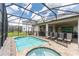 Relaxing pool and spa with screened enclosure at 8963 Amelia Downs Trl, Kissimmee, FL 34747
