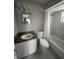 Updated bathroom with marble shower and vanity at 9817 Turf Way # 8, Orlando, FL 32837