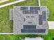 House roof with solar panels from above at 592 Lake Smart Blvd, Winter Haven, FL 33881