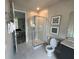 Clean bathroom with shower, toilet and modern vanity at 7760 Sandy Ridge Dr # 214, Kissimmee, FL 34747