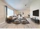Modern and open living room with stylish furniture and large windows at 961 Whisler Ct, St Cloud, FL 34769