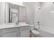 Clean bathroom with white vanity, toilet, and bathtub at 4255 Sawtooth Ct, Tavares, FL 32778