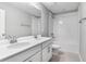 Double vanity bathroom with white cabinets and bathtub at 4255 Sawtooth Ct, Tavares, FL 32778