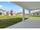 Covered patio overlooking a large backyard at 1413 August Gray Dr, Kissimmee, FL 34744