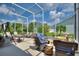 Relaxing screened patio with outdoor furniture at 220 Lewis Dr, Davenport, FL 33837