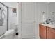 Clean bathroom with shower, toilet, and vanity at 2891 Swoop Cir, Kissimmee, FL 34741