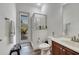 Bathroom with shower, toilet, and single vanity at 2891 Swoop Cir, Kissimmee, FL 34741