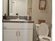 Bathroom with single vanity and toilet at 1629 Yellow Trl, Lakeland, FL 33801