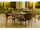 Evening view of outdoor patio with wicker furniture at 5245 W Irlo Bronson Memorial Hwy # 234, Kissimmee, FL 34746