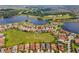 Luxury homes surround a lake, with golf course visible in the distance at 15620 Panther Lake Dr, Winter Garden, FL 34787