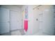 Bathroom with shower stall, double sink vanity, and updated fixtures at 2378 White Lilly Dr, Kissimmee, FL 34747