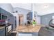 Modern kitchen with granite countertops and gray cabinets at 104 Langham Dr, Davenport, FL 33897