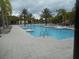 Community pool with lounge chairs and palm trees at 5265 Oakbourne Ave, Davenport, FL 33837