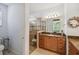 Large walk-in shower with tiled walls and built-in seating at 790 Shady Canyon Way, Poinciana, FL 34759