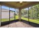 Relaxing screened porch overlooking the backyard and trees at 790 Shady Canyon Way, Poinciana, FL 34759