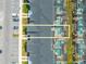 Aerial view of townhome with private pool and parking at 4222 Paragraph Dr, Kissimmee, FL 34746