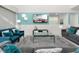 Spacious living area with comfortable seating and a large TV at 9032 Flamingo Key Way, Kissimmee, FL 34747