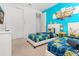 ' bedroom with twin beds, Minions theme, and ample closet space at 9032 Flamingo Key Way, Kissimmee, FL 34747