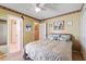 Bright bedroom with double bed and access to bathroom at 117 Ridge View Dr, Davenport, FL 33837