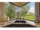 Kitchen sink with granite countertop, backyard view at 203 Escondido Ct, Poinciana, FL 34759
