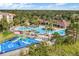 Aerial view of resort pool, water park and community at 7671 Comrow St # 202, Kissimmee, FL 34747