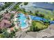 Aerial view of resort pool and water park at 7671 Comrow St # 202, Kissimmee, FL 34747