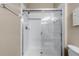 Clean shower with glass enclosure and tiled walls at 7671 Comrow St # 202, Kissimmee, FL 34747
