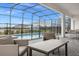 Relaxing pool and patio area with seating and dining furniture at 3209 Lilac Way, Davenport, FL 33897
