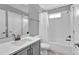 Clean bathroom with single vanity and bathtub shower combo at 4716 Terra Esmeralda Dr, Kissimmee, FL 34746