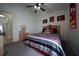 Bedroom with a double bed, dresser, and ceiling fan at 4742 Cumbrian Lakes Dr, Kissimmee, FL 34746