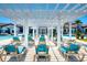 Relaxing poolside cabanas with comfortable seating for residents at 9047 Rhodes St, Kissimmee, FL 34747