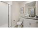 Bathroom with toilet, vanity, and shower at 1236 Challenge Dr, Champions Gate, FL 33896
