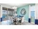 Dining room with view of pool, table set for 6 at 1495 Rolling Fairways Dr, Davenport, FL 33896