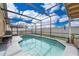 Relaxing screened-in pool and patio area with a grill at 905 Knollwood Dr, Davenport, FL 33837