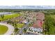 Aerial view highlighting a specific townhouse in a community setting at 8968 Silver Pl, Kissimmee, FL 34747