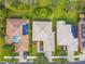 Aerial perspective of homes with solar panels at 227 Verona Dr, Poinciana, FL 34759