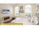 Bedroom with queen bed and TV at 443 Corvina Dr, Davenport, FL 33897