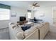 Bright bonus room featuring a comfy sectional sofa and home office at 1612 Herrons Green Path, Kissimmee, FL 34747